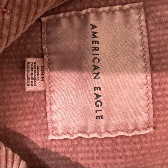 American Eagle Corduroy Women’s Shacket size Medium Blush/Rust Color - Picture 8 of 10